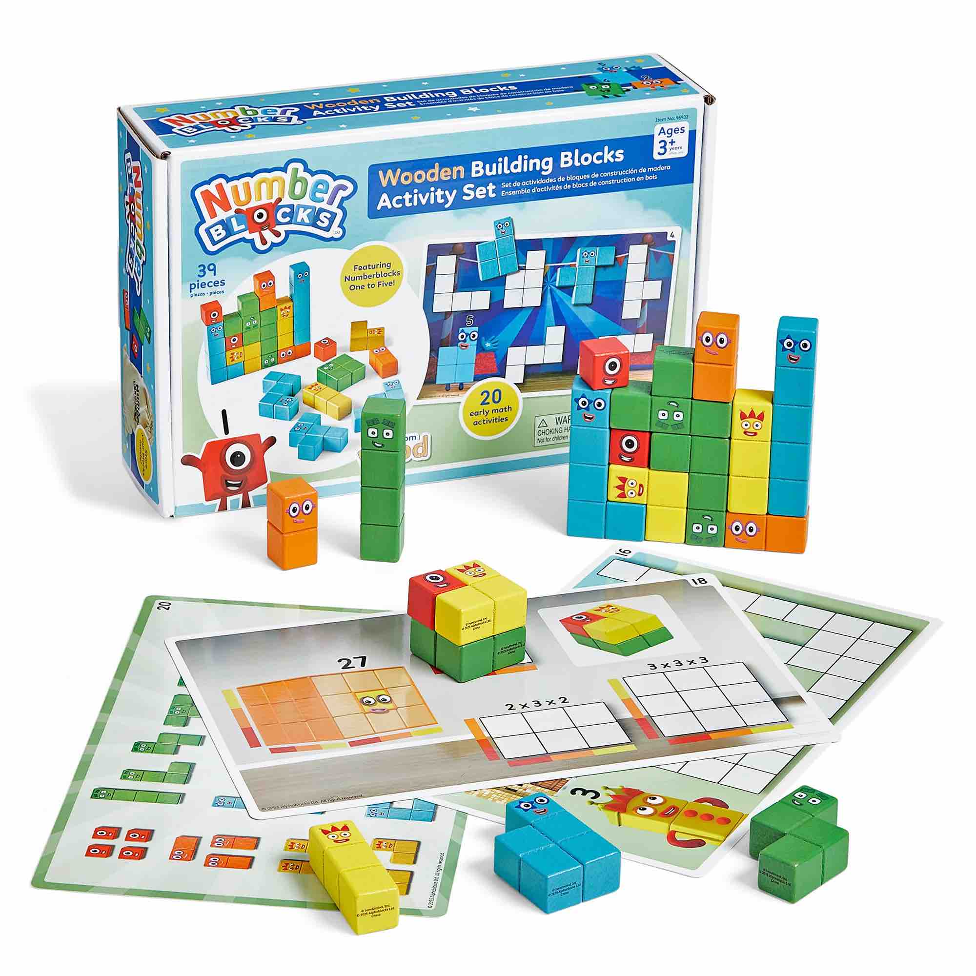 Hand2Mind - Numberblocks® Wooden Building Blocks Activity Set