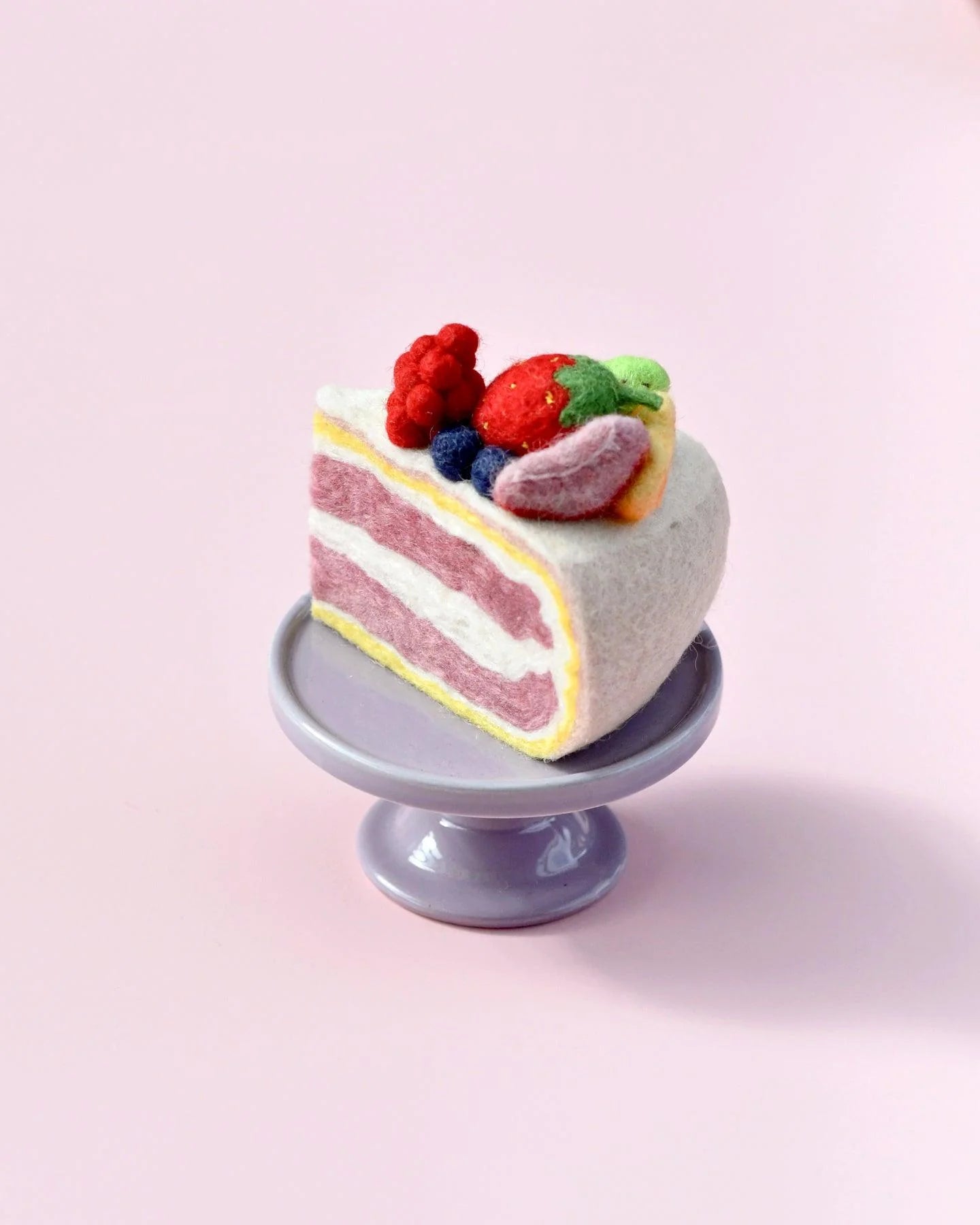 Tara Treasures - Felt Fresh Fruit Torte Slice