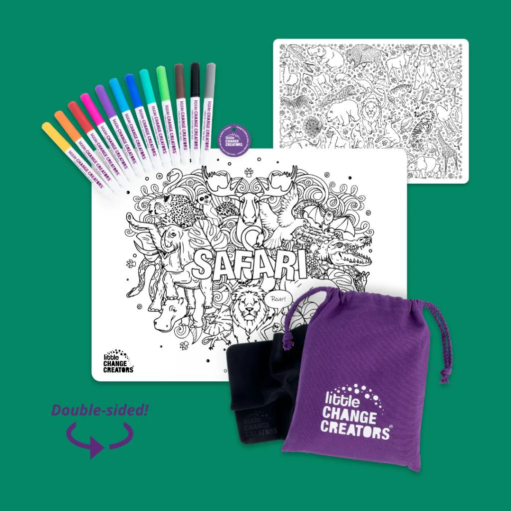 little Change Creators - SAFARI Re-FUN-able™ Colouring Set