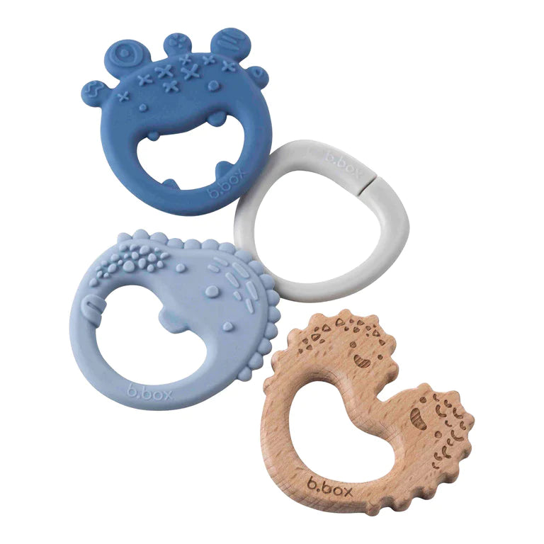 b.box - Trio Teether - Lullaby Blue Monster