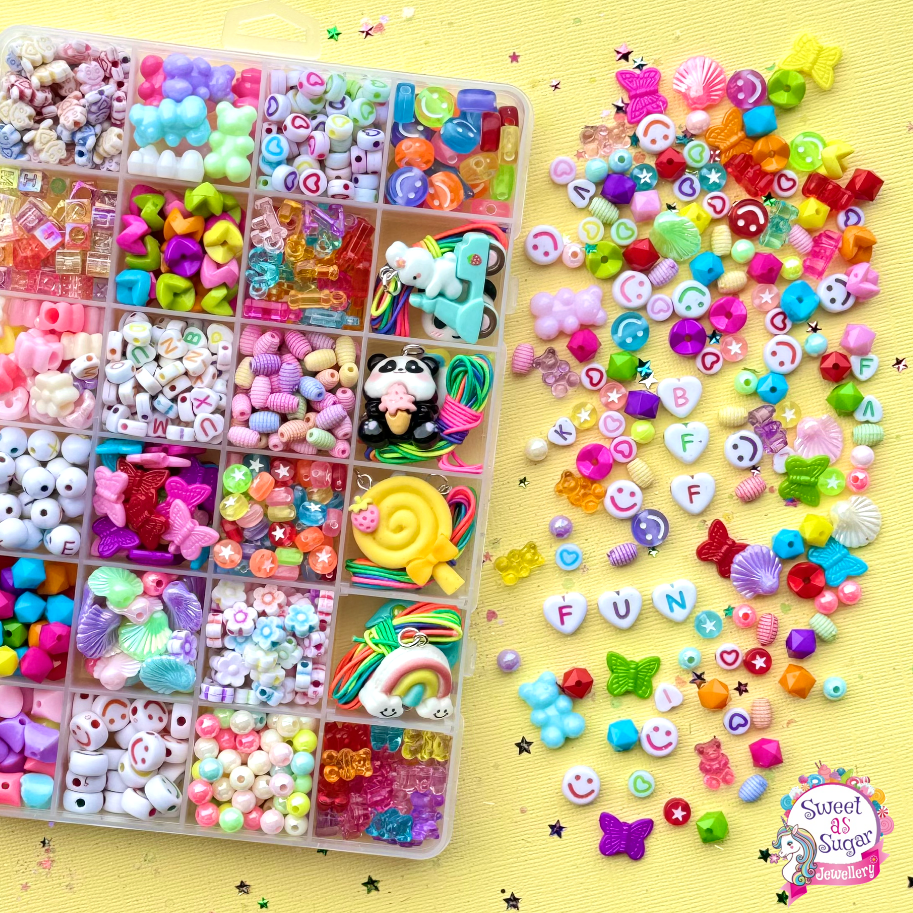 Sweet as Sugar Jewellery Making Kit Large Shapes & Colours