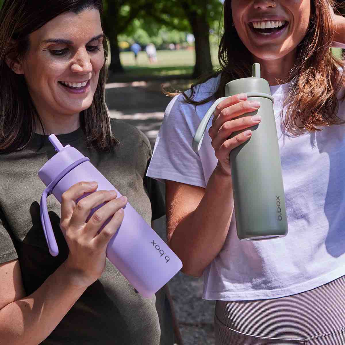 b.box Insulated Flip Top Bottle - 690ml - Olive