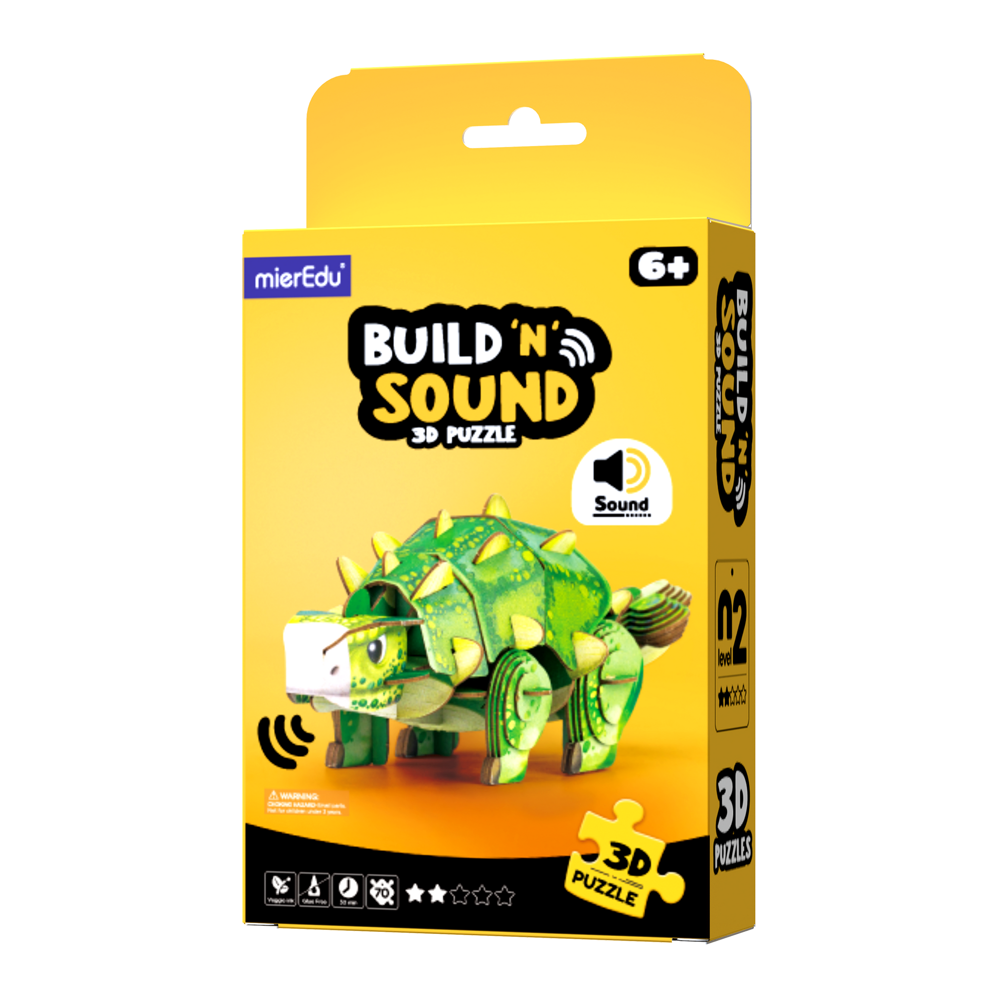 MierEdu - POPUZ BUILD 'N' SOUND 3D PUZZLE - Dinosaurs