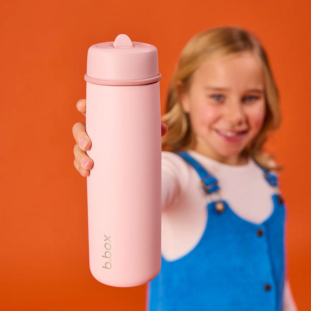 b.box Insulated Flip Top Bottle - 690ml - Blush Crush
