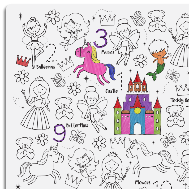 learning tracing number with silicone drawing mat