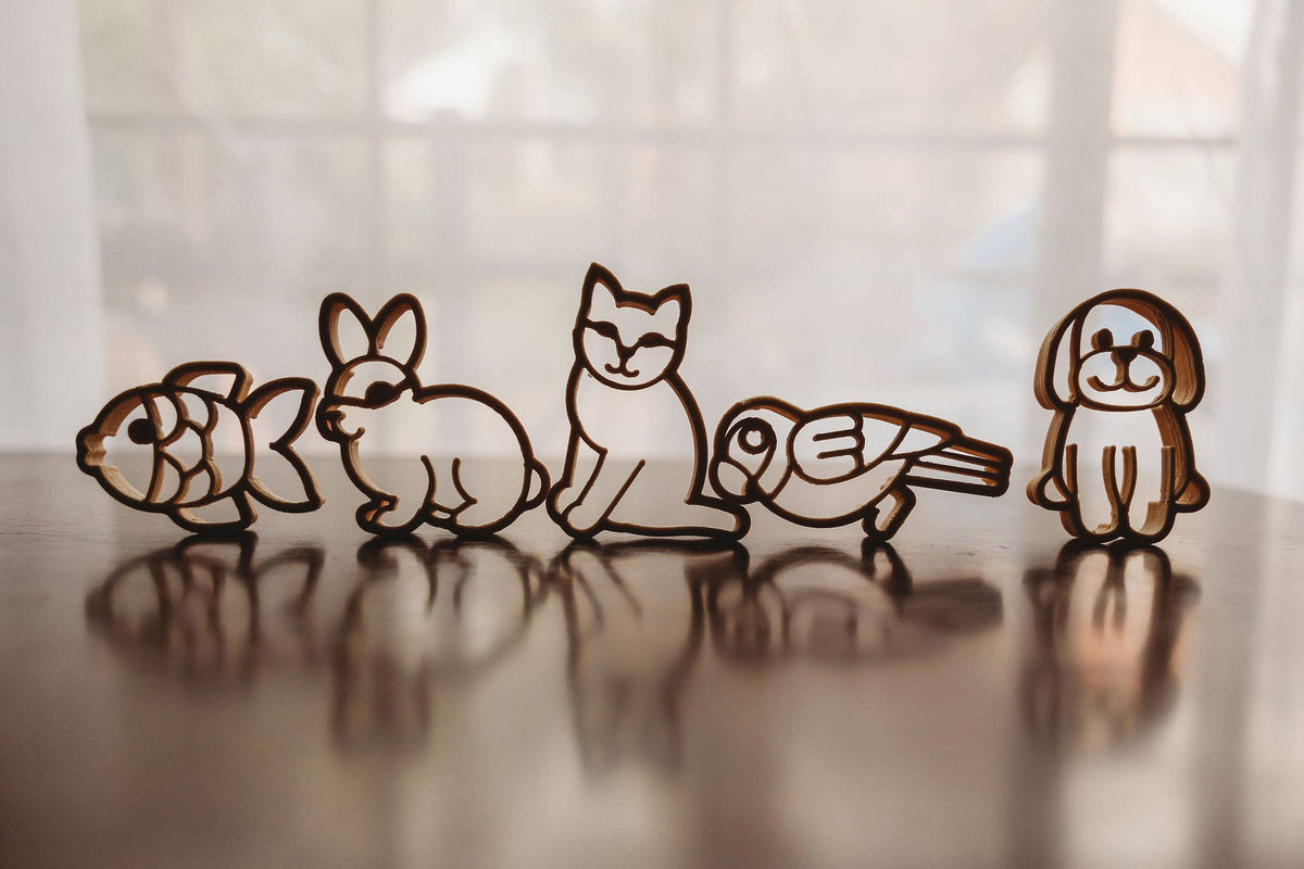 Kinfolk Pantry - Pets Cutter Set - Eco Playdough Tools