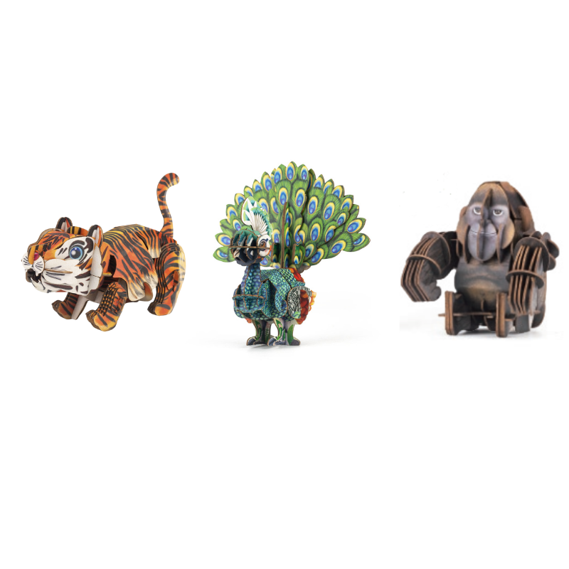 MierEdu - POPUZ BUILD 'N' SOUND 3D PUZZLE - Jungle