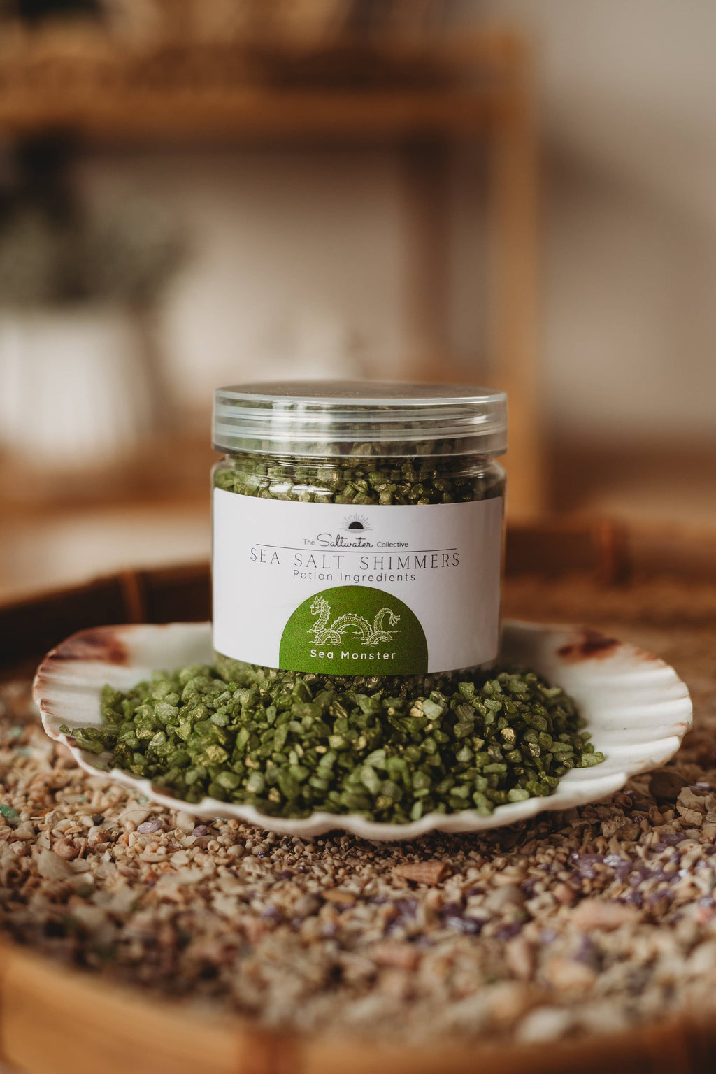 The Saltwater Collective - Sea Monster - Olive Green Sea Salt Shimmers Small