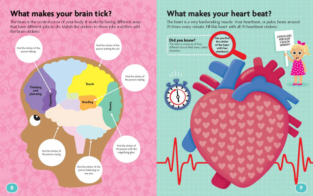 Book | FunFacts - Sticker Activity Book - Human Body