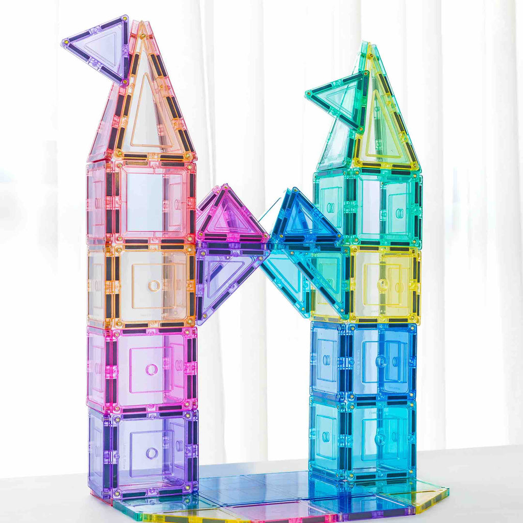 Learn & Grow Magnetic Tiles - Builders Pack ( Pastel ) - 112 Piece