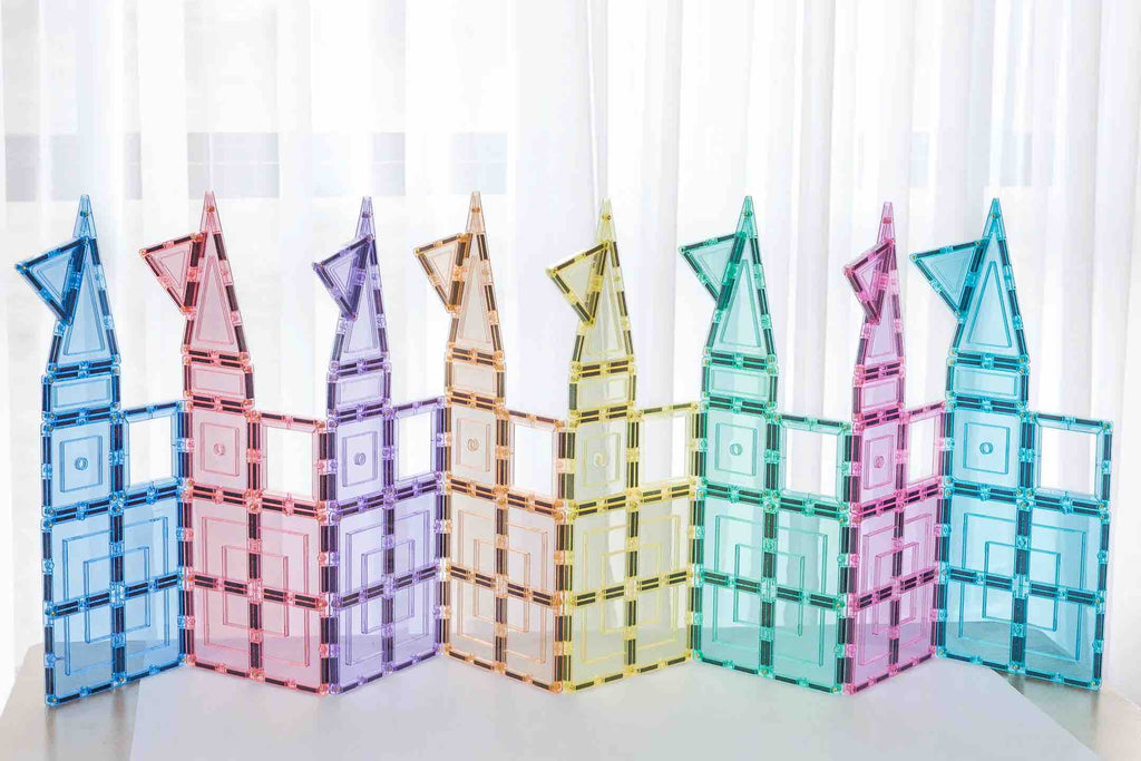 Learn & Grow Magnetic Tiles - Builders Pack ( Pastel ) - 112 Piece