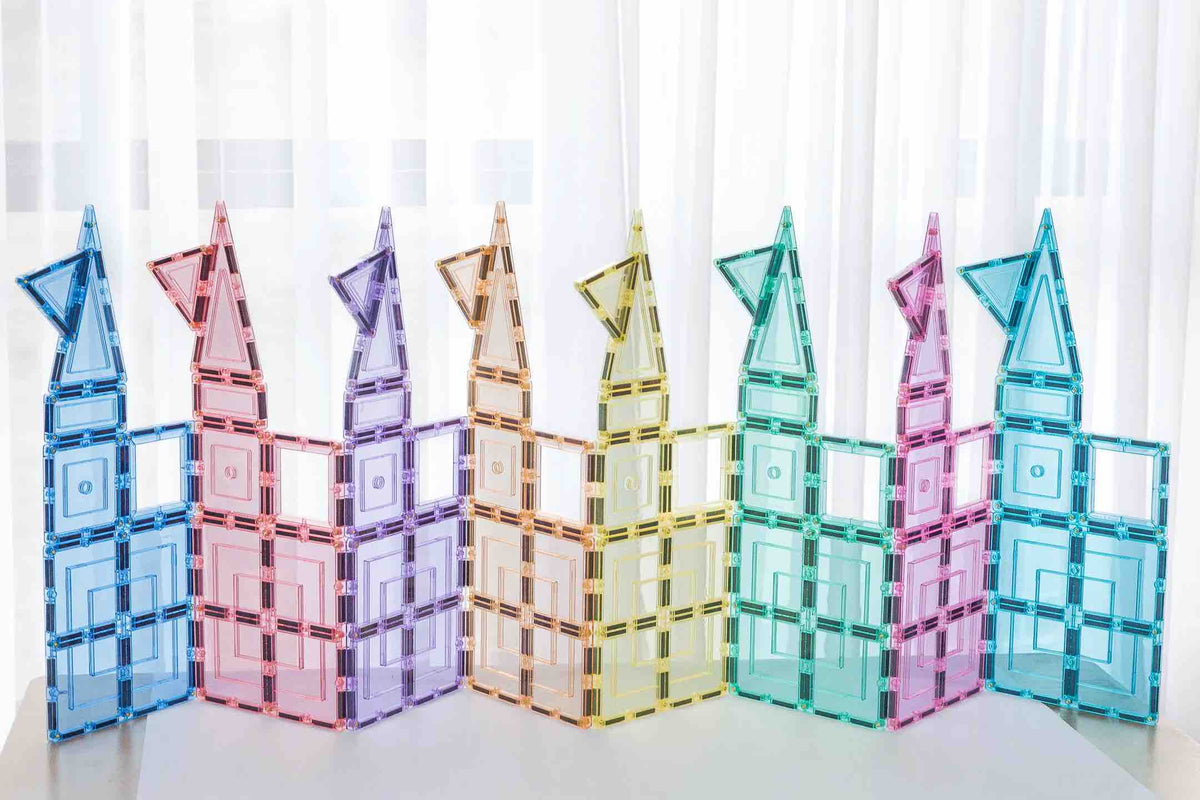 Learn & Grow Magnetic Tiles - Builders Pack ( Pastel ) - 112 Piece