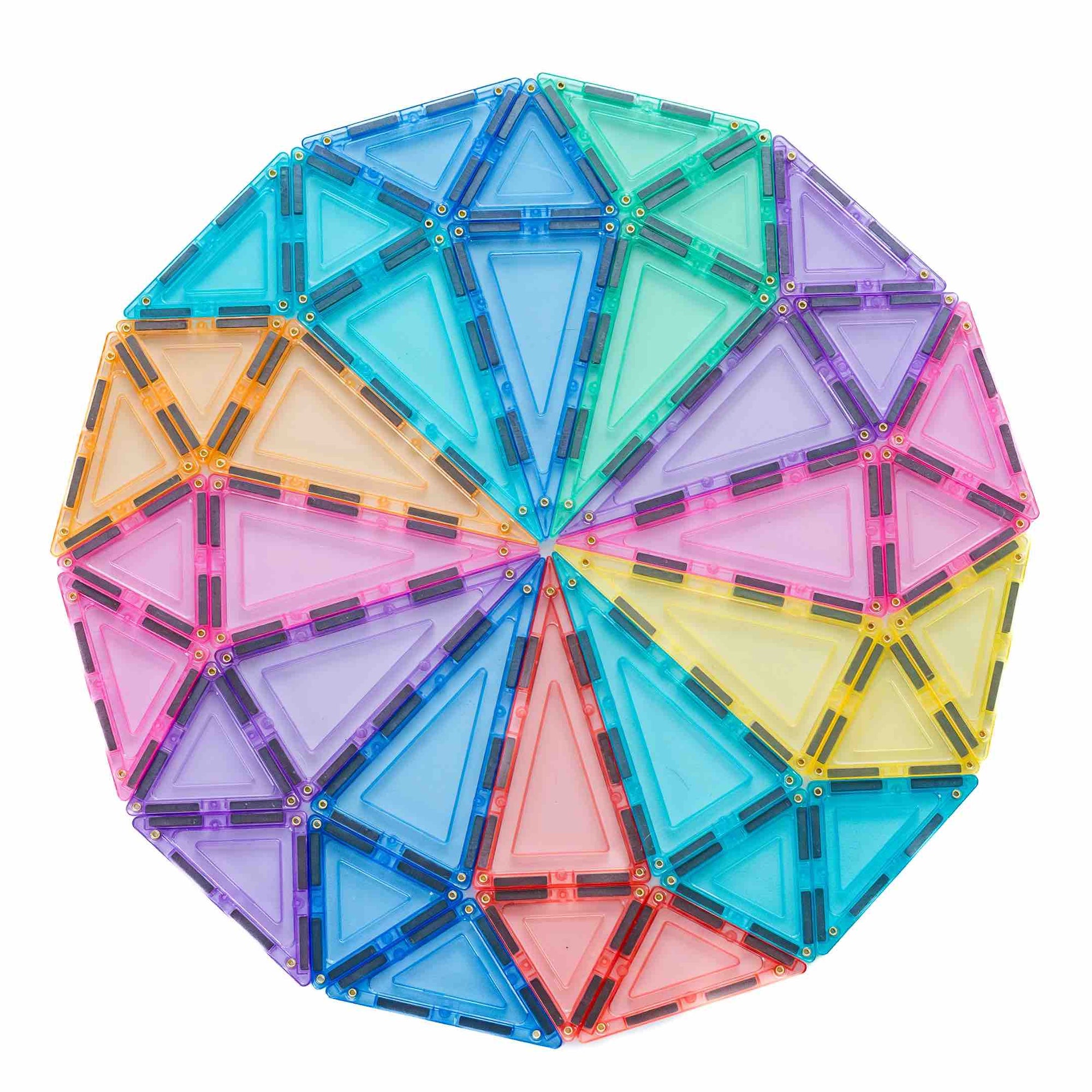 Learn & Grow Magnetic Tiles - Builders Pack ( Pastel ) - 112 Piece