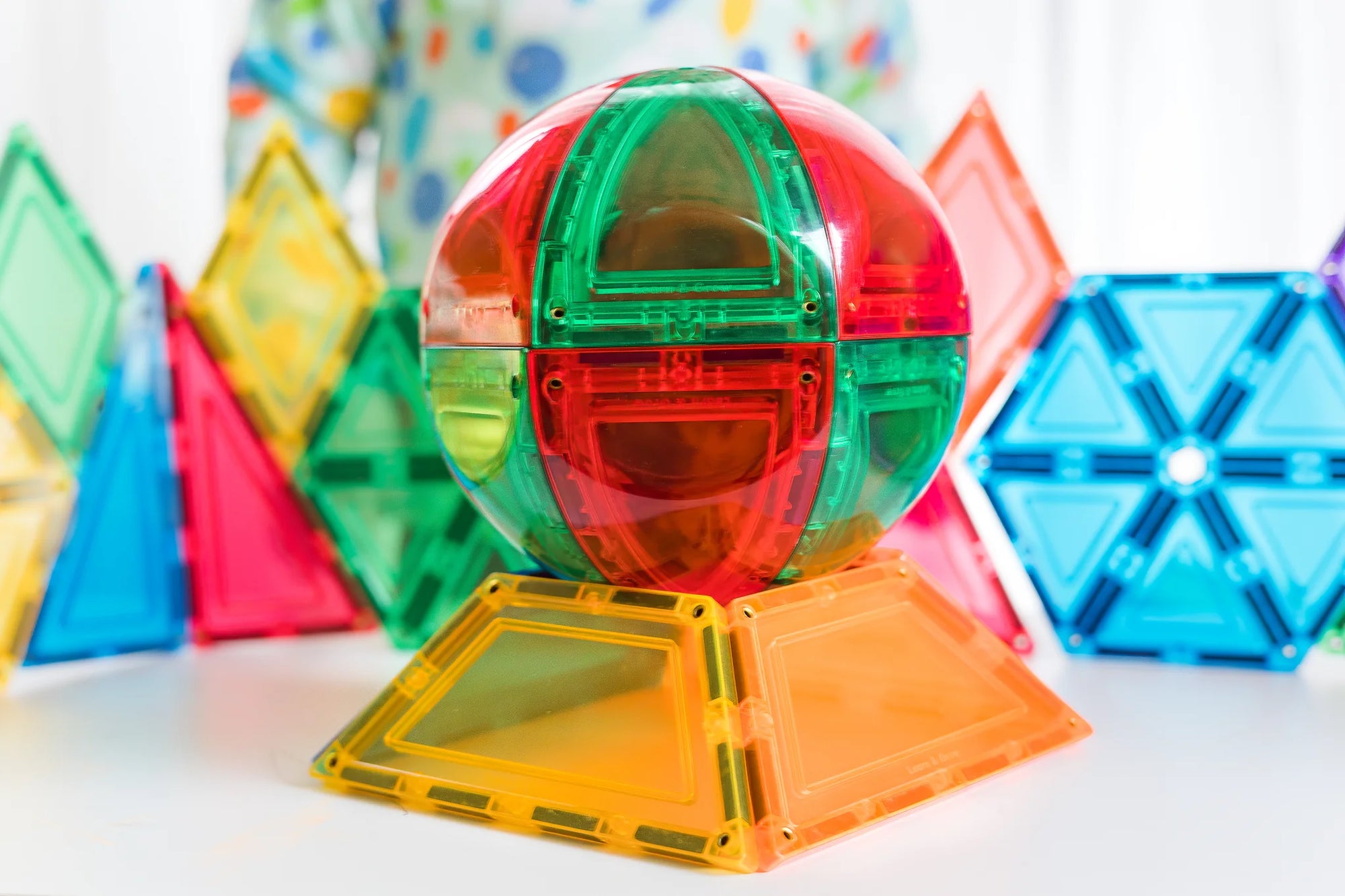 Learn & Grow Magnetic Tiles - Dome Pack -18 piece