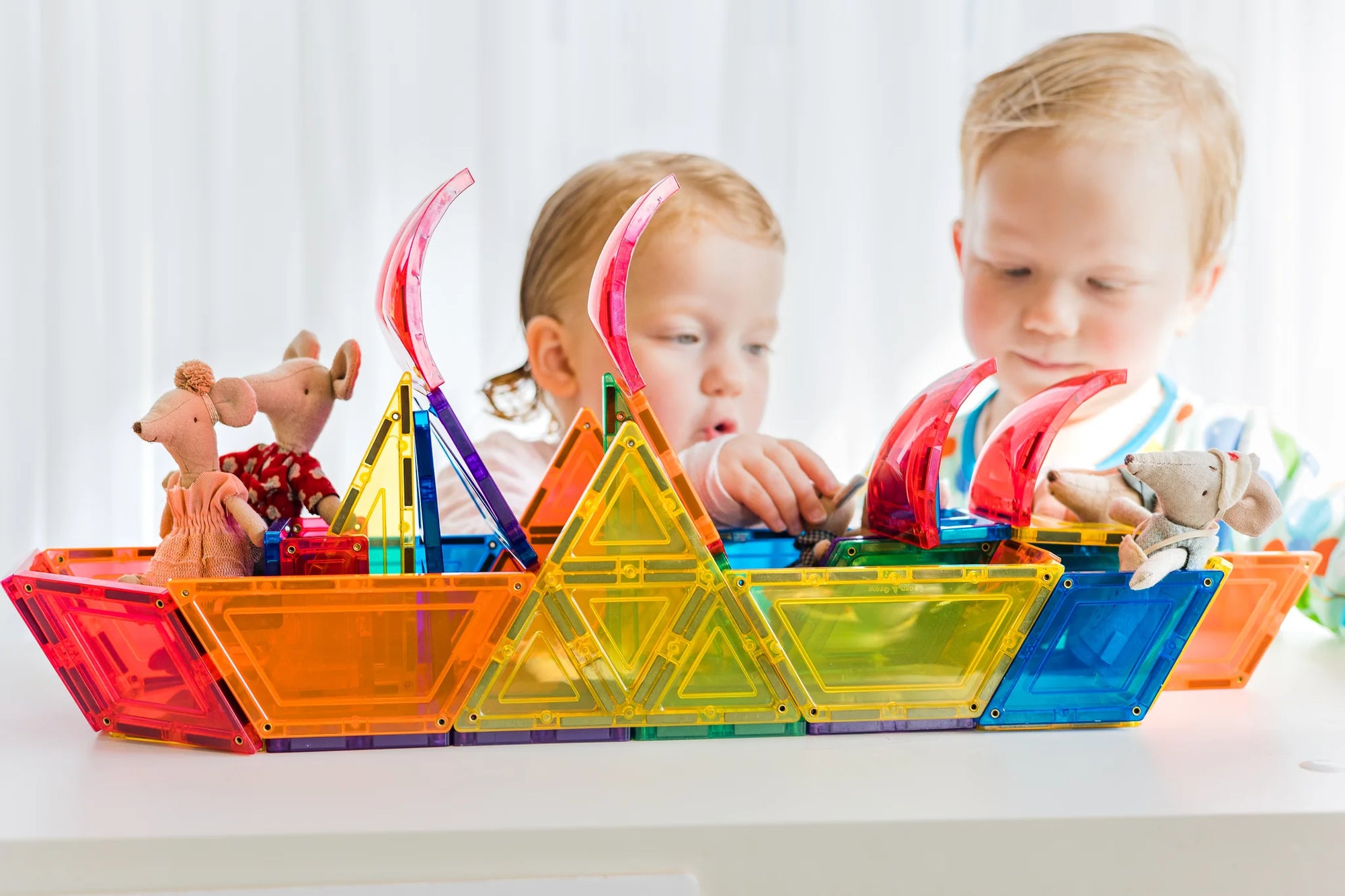 Learn & Grow Magnetic Tiles - Dome Pack -18 piece