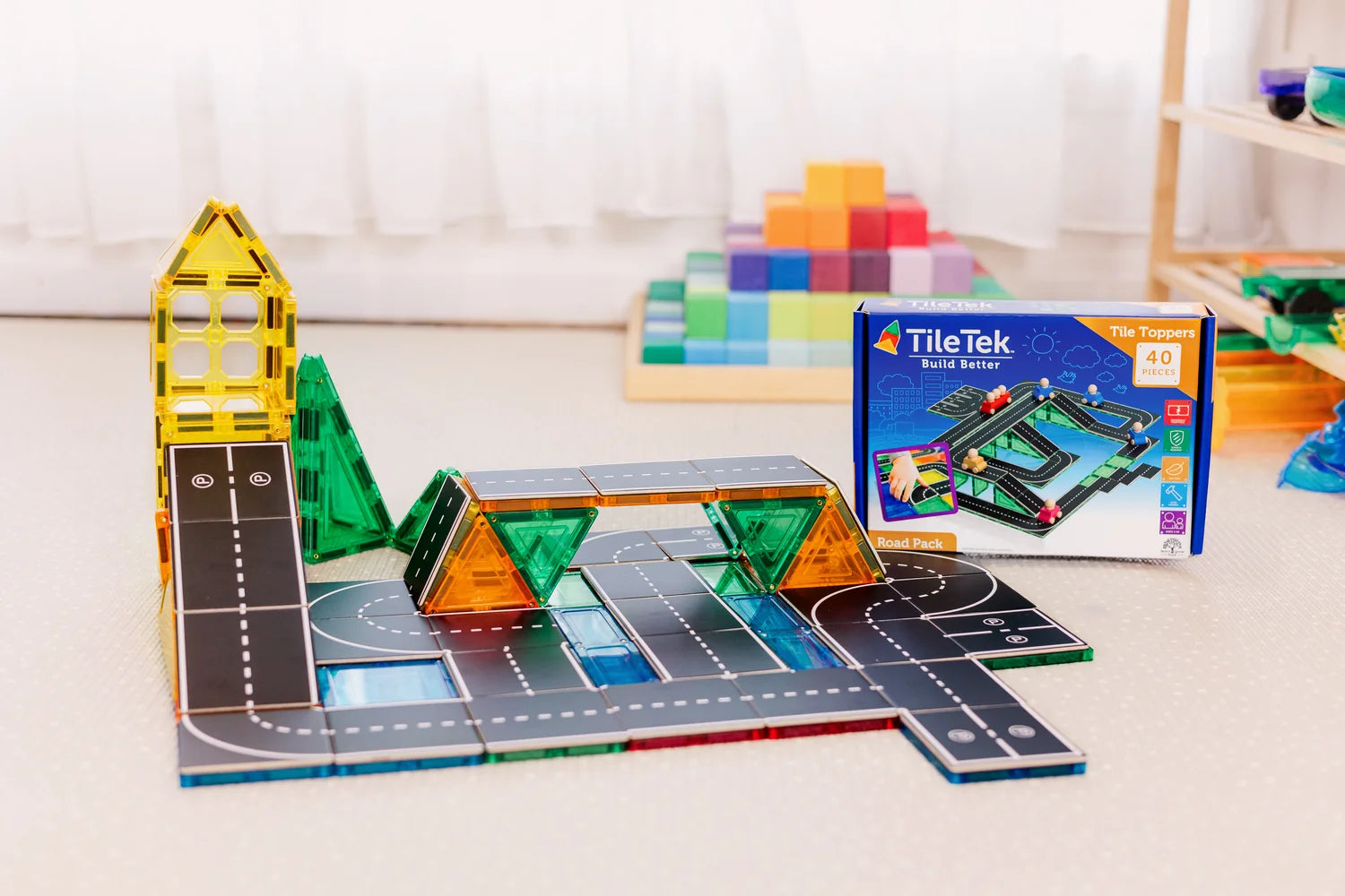 Tile Tek - 40 Piece Tile Topper - Road Pack