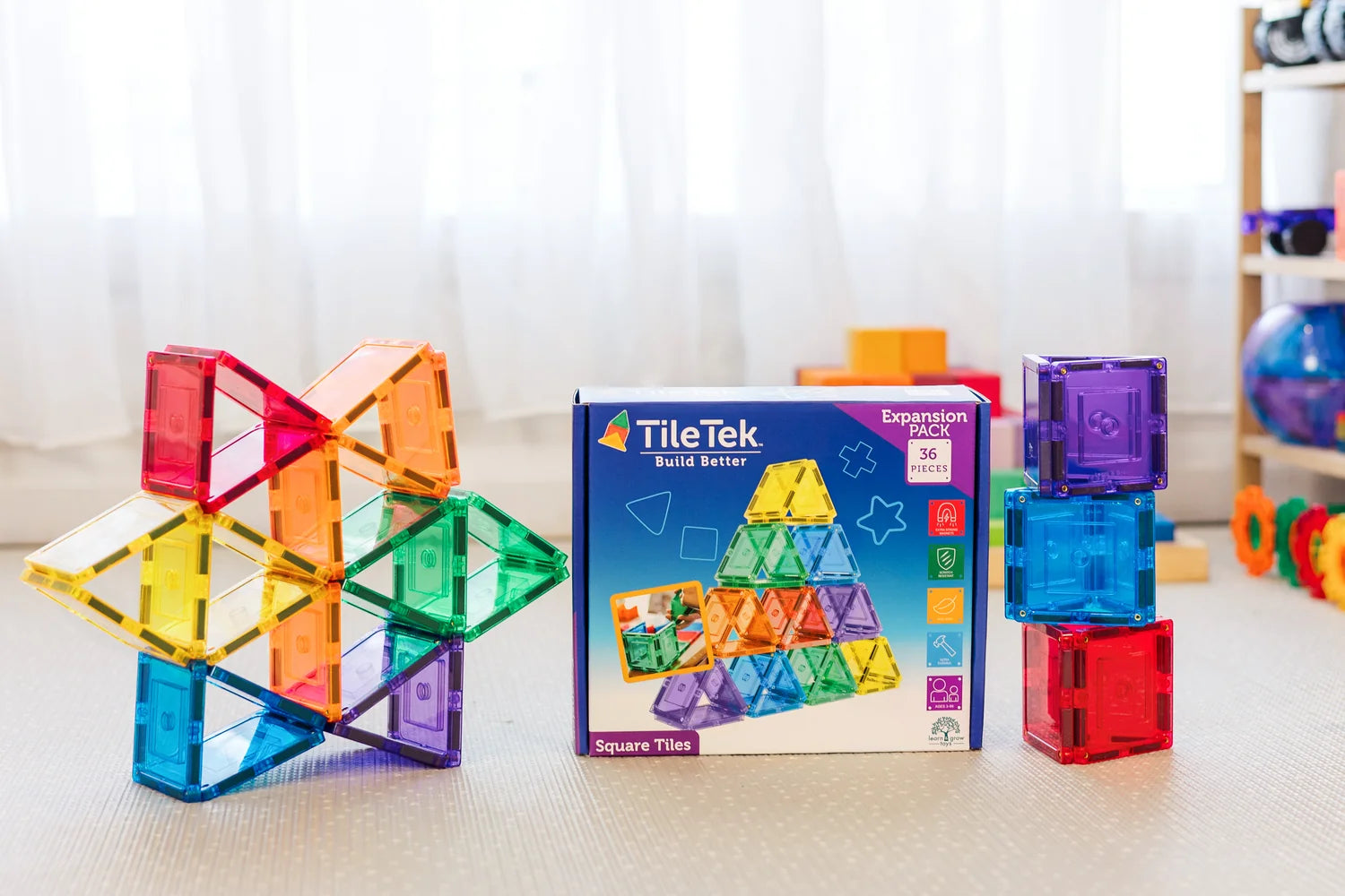 Tile Tek - 36 Piece Square Tiles