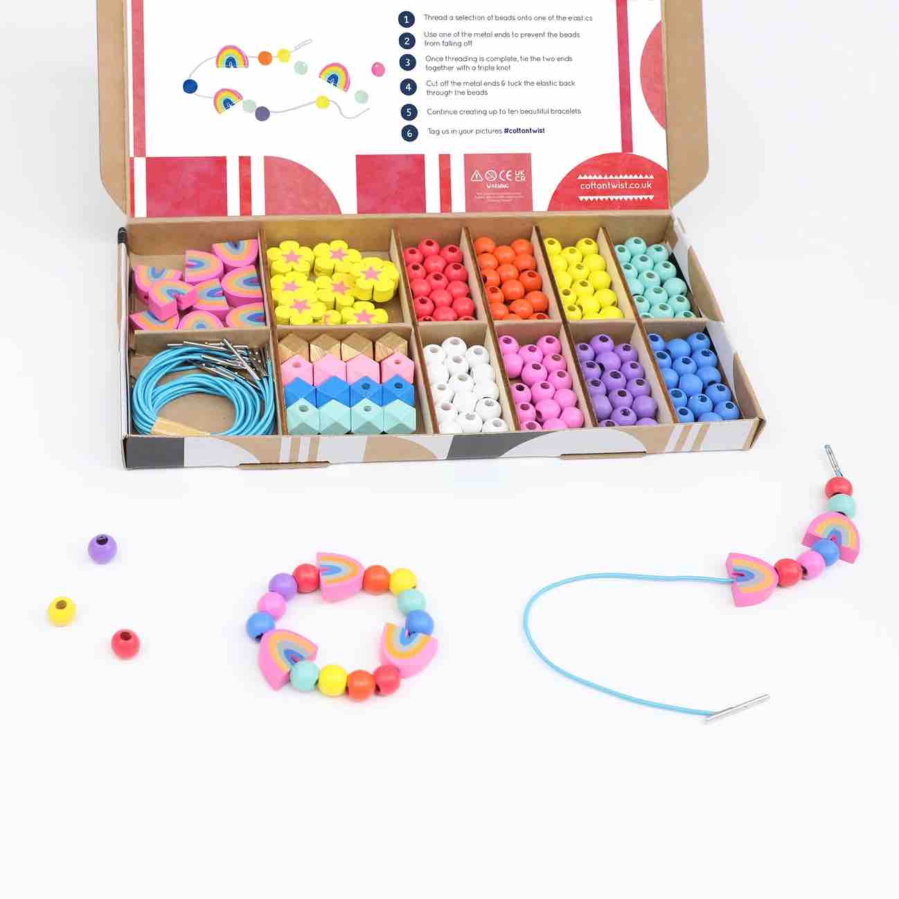 Cotton Twist - Rainbow & Flower Bracelet Making Kit