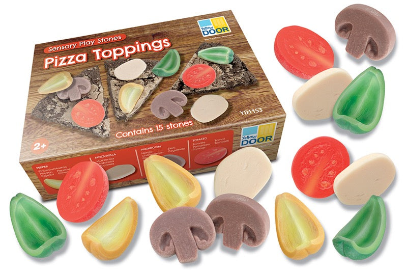 Yellow Door - Sensory Play Stones - Pizza Toppings