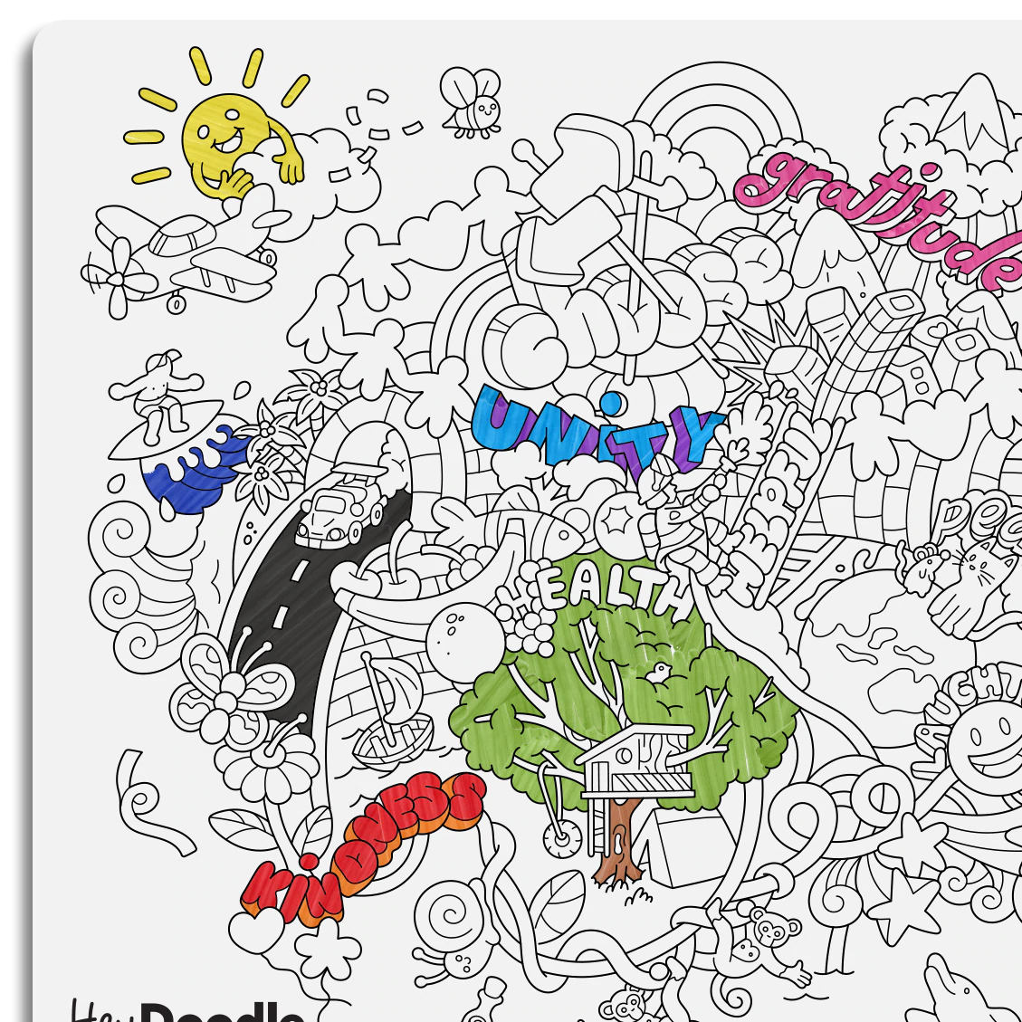 Ponder on these words of affirmations as you get lost in mindful colouring. Find all 8 of them and reflect on what they mean to you,