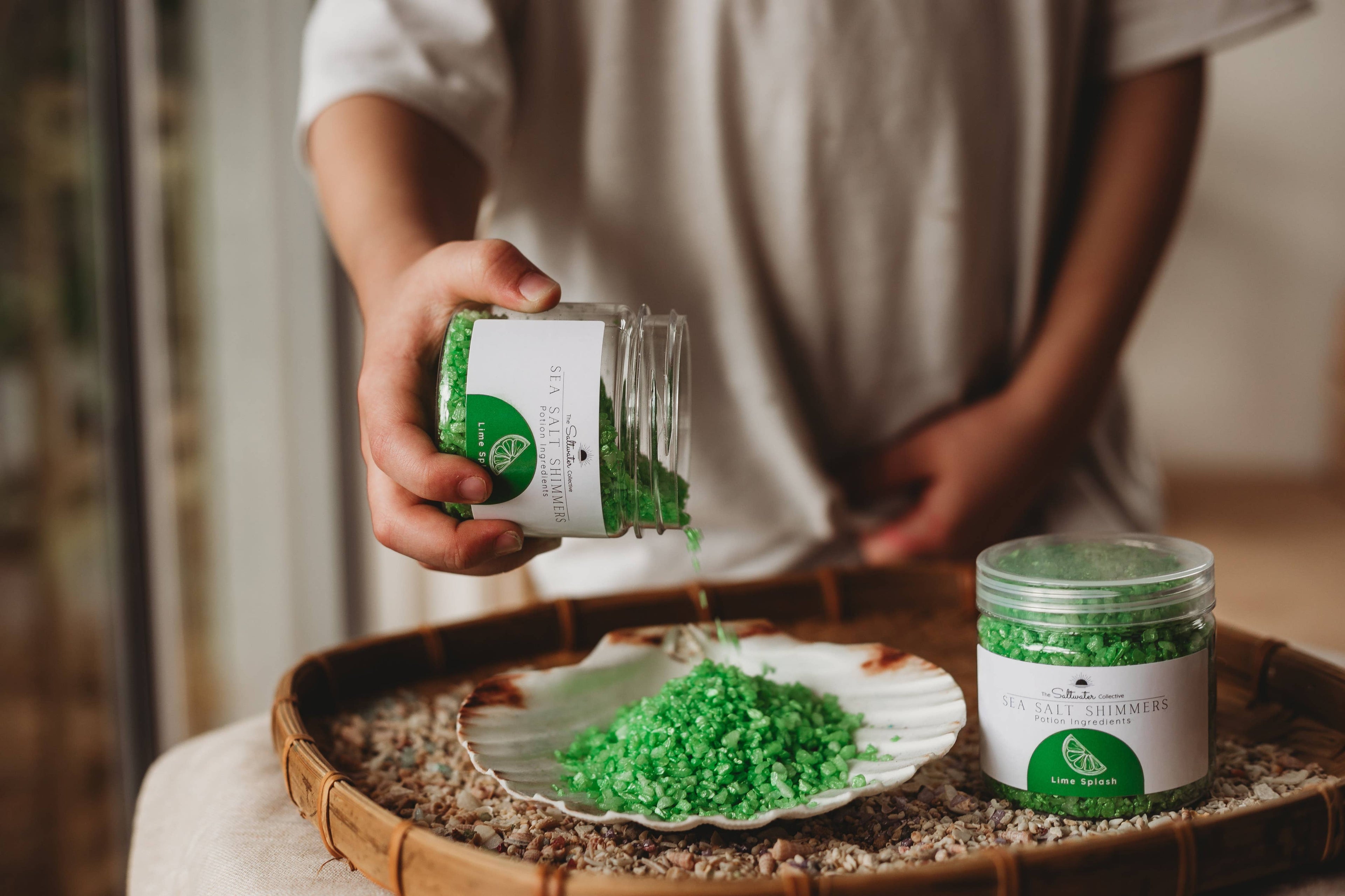 The Saltwater Collective - Lime Splash - Yellow Sea Salt Shimmers Small