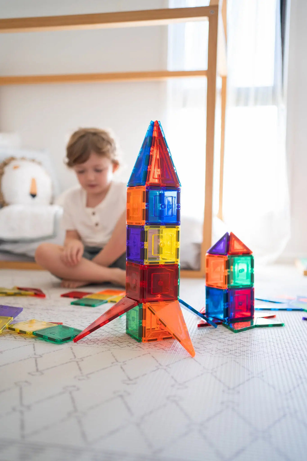 Learn & Grow Magnetic Tiles - Builders Pack - 110 piece set