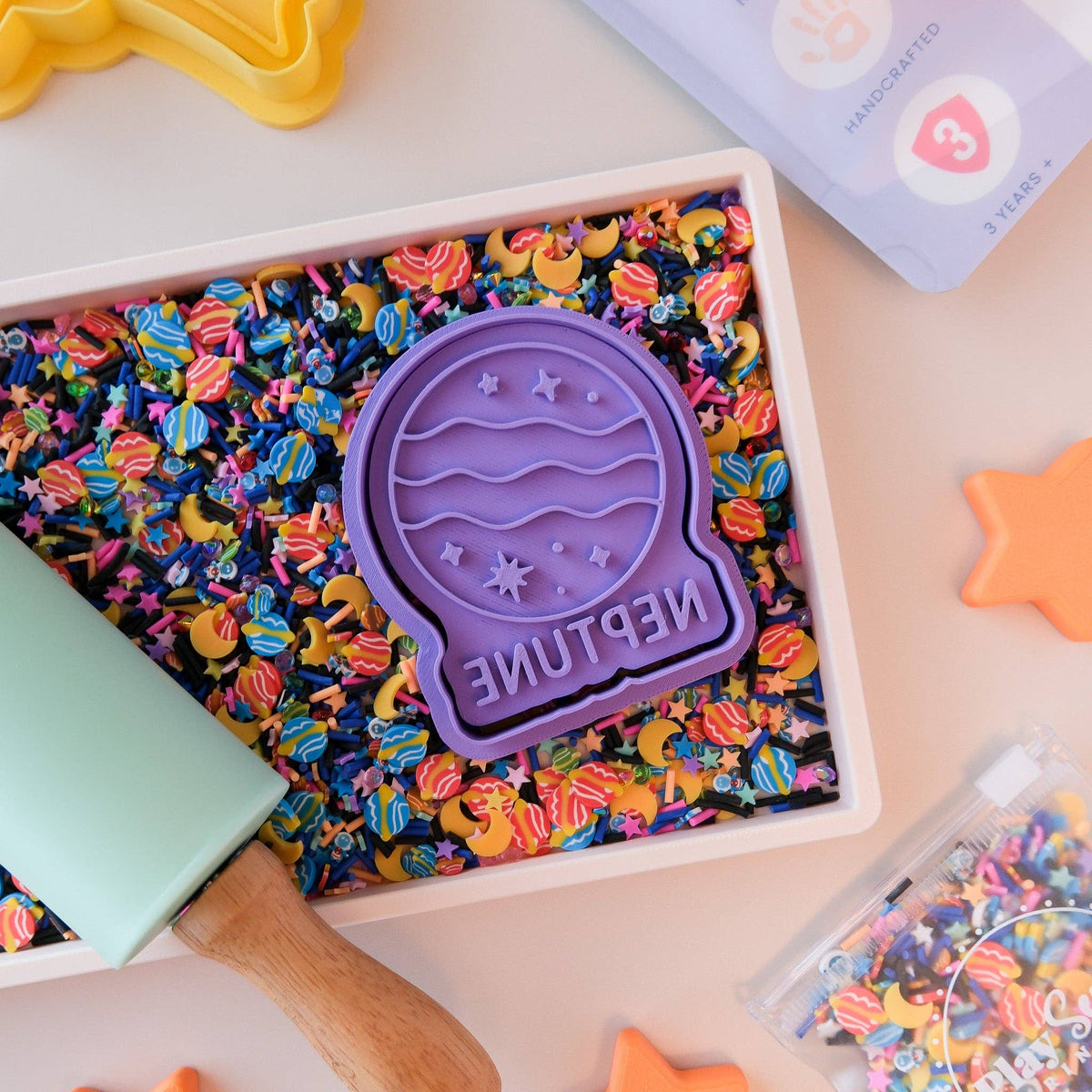 Play Sense - Eco Playdough Stamp | Limited Edition | Neptune