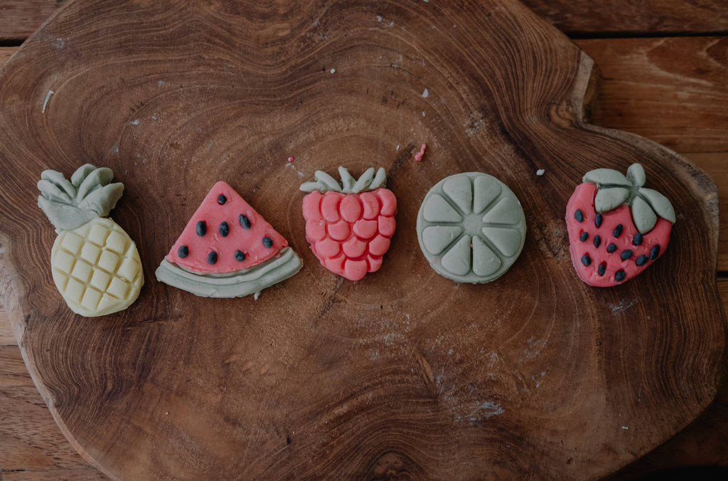 Kinfolk Pantry - Summer Fruit Cutter Set - Eco Playdough Tool