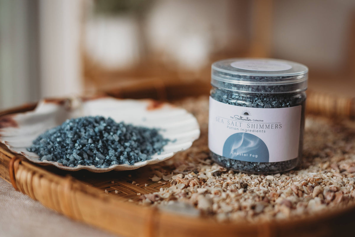 The Saltwater Collective - Coastal Fog - Dusty Blue Sea Salt Shimmers Small