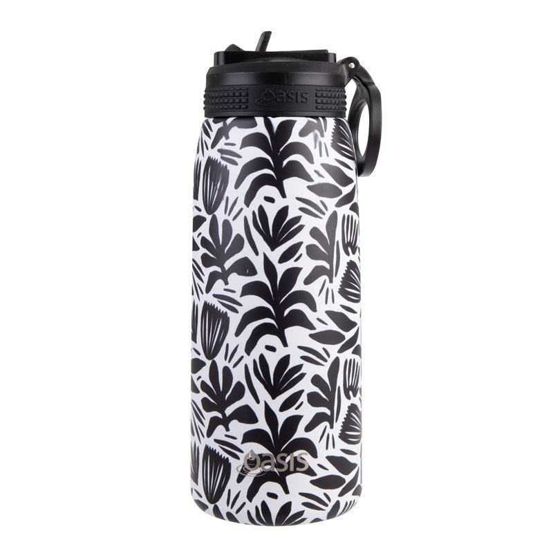Oasis - Stainless Steel Double Wall Insulated Sport Bottle with Sipper Straw - 780ml