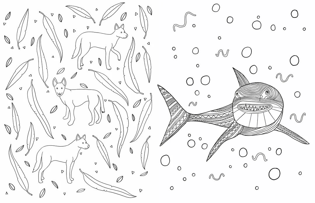 Book | Gem Sticker Colouring Book - Australian Animals