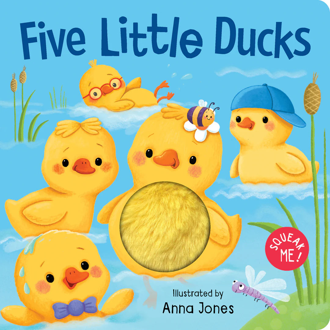 Book | Squeaky Plush Board Book - Five Little Ducks