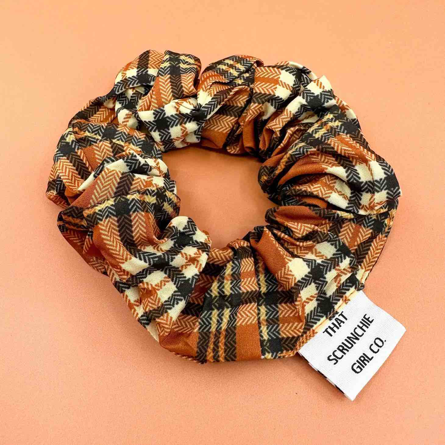 That Scrunchie Girl Co. - Vintage Plaid Hair Scrunchie