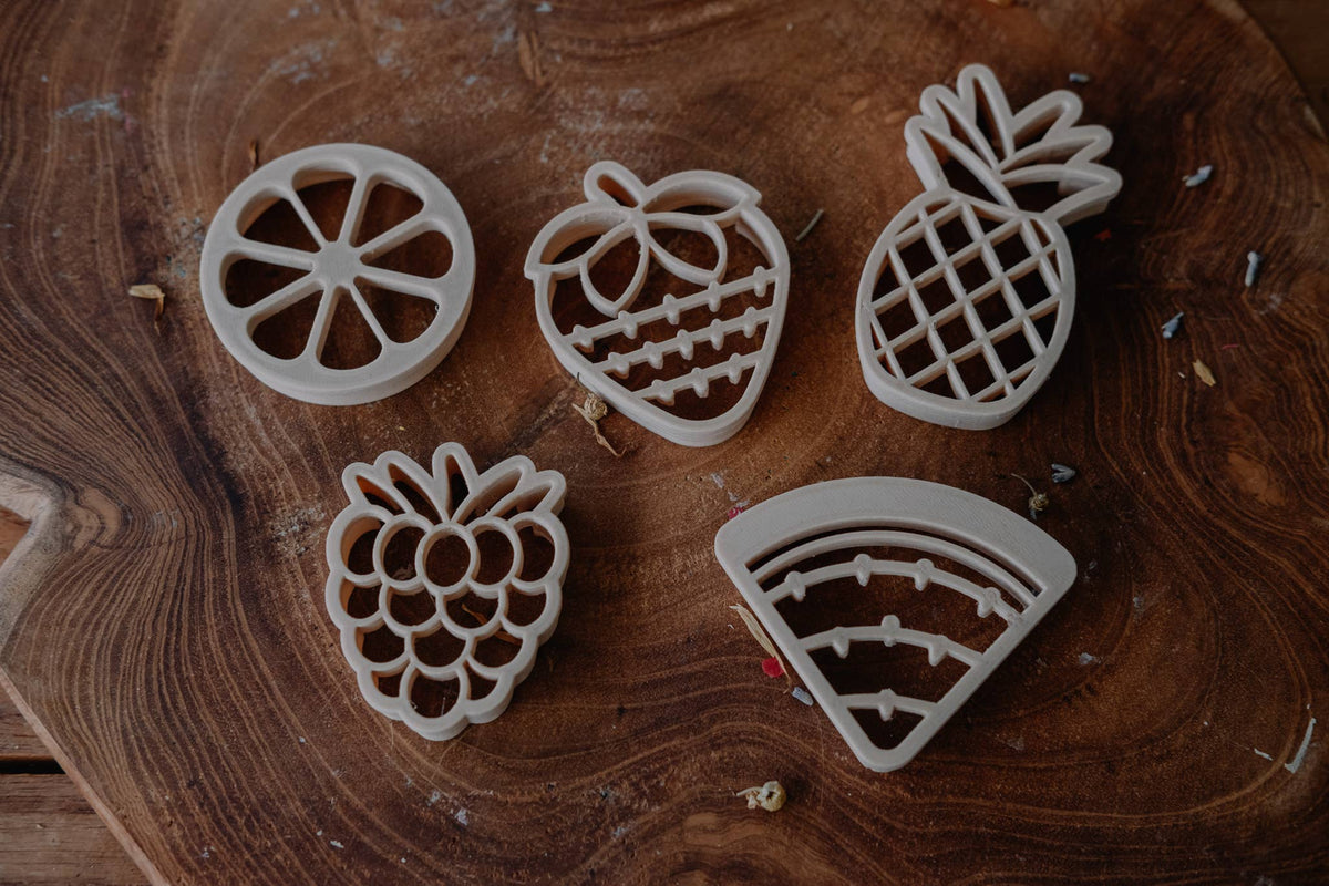 Kinfolk Pantry - Summer Fruit Cutter Set - Eco Playdough Tool