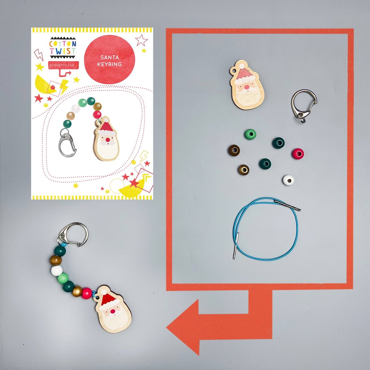 Cotton Twist - Make Your Own Santa Claus Keyring