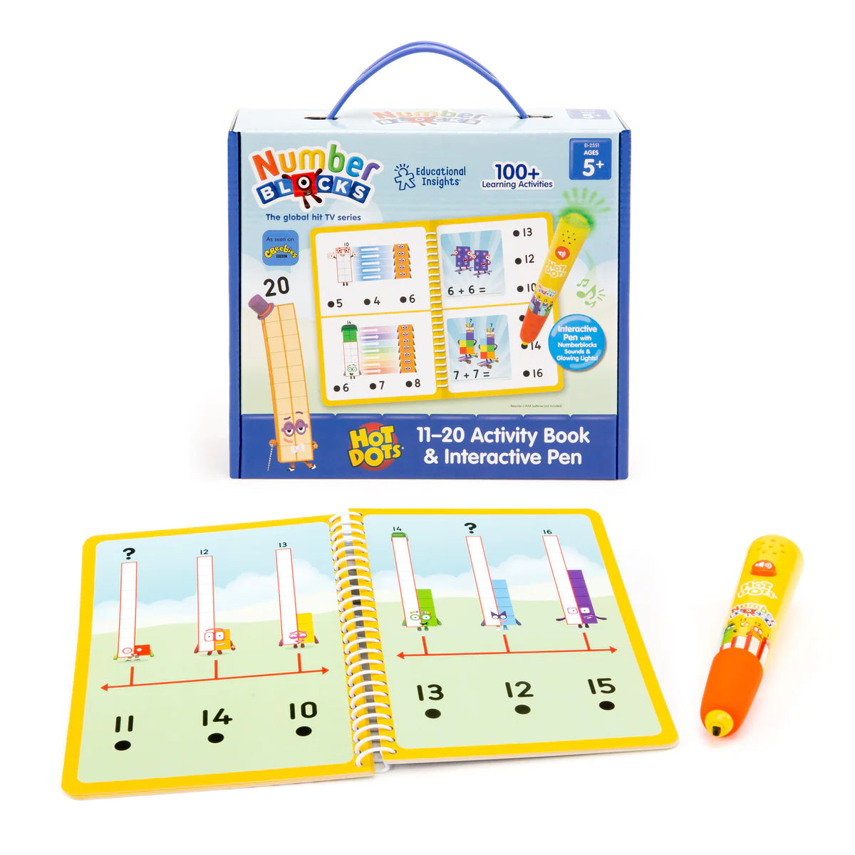 Educational Insights - Hot Dots® Numberblocks 11-20 Activity Book & Interactive Pen