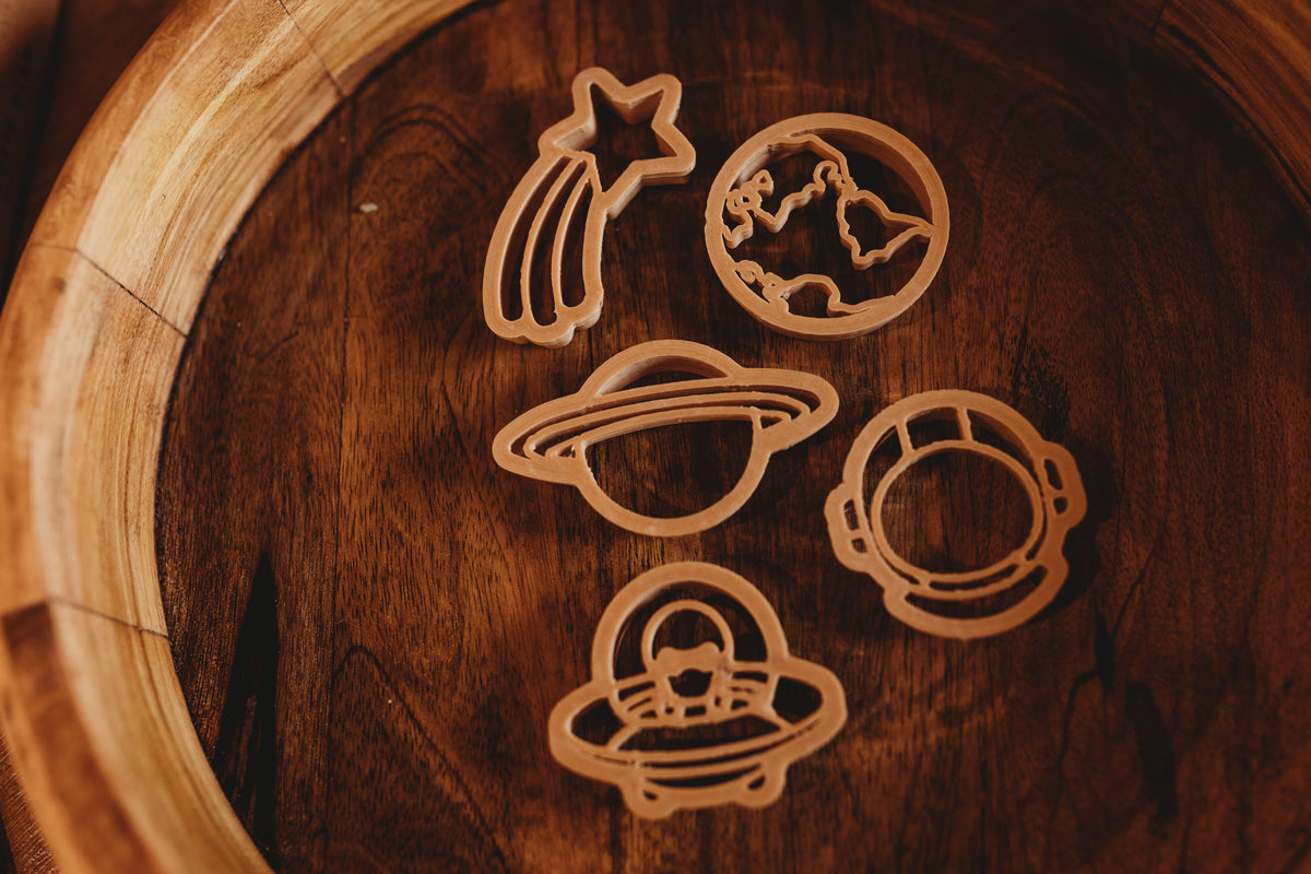 Kinfolk Pantry - Outer Space Cutter Set - Eco Playdough Tool