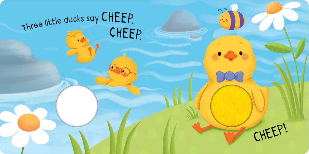 Book | Squeaky Plush Board Book - Five Little Ducks