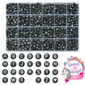 Sweet as Sugar Jewellery Making Kit Large A-Z Black alphabet