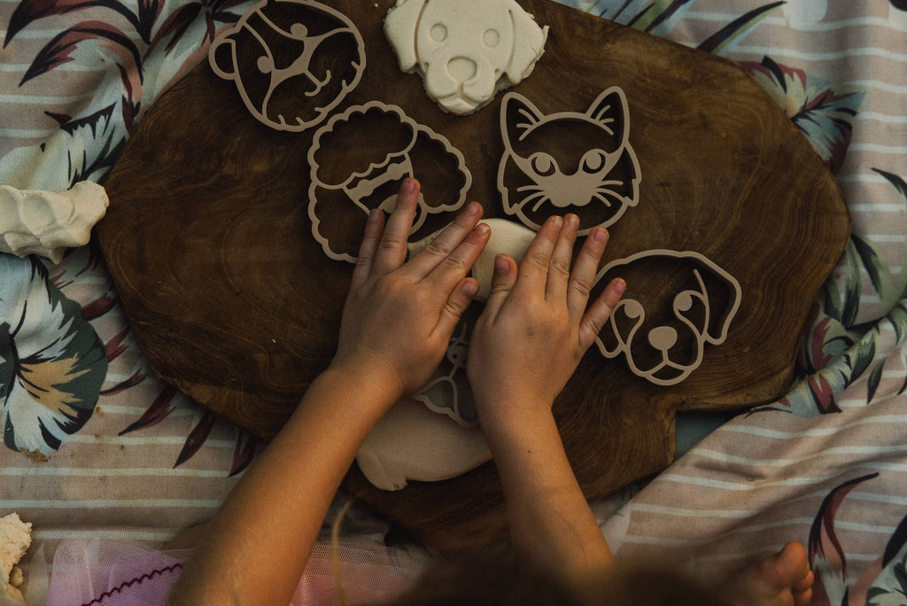Kinfolk Pantry - Pet Friends Faces Cutter Set - Eco Playdough Tool