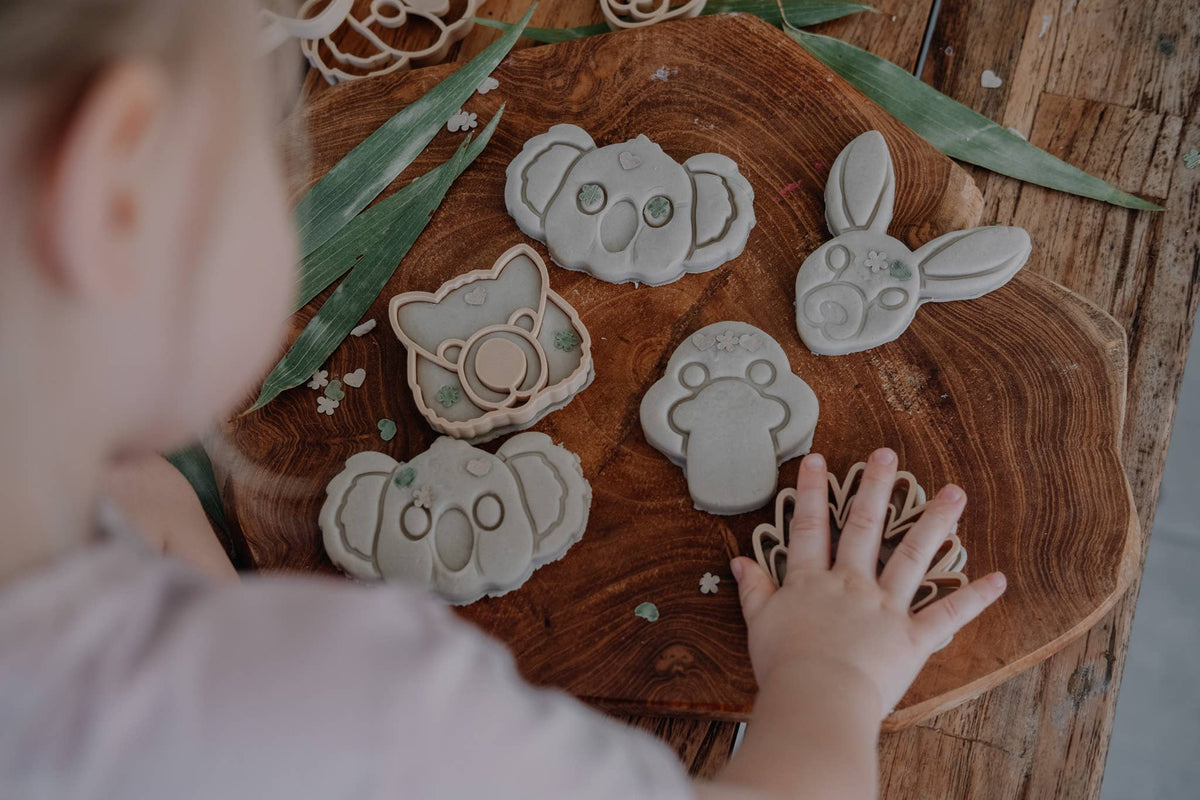 Kinfolk Pantry - Australian Animal Faces Cutter Set – Playdough Tools