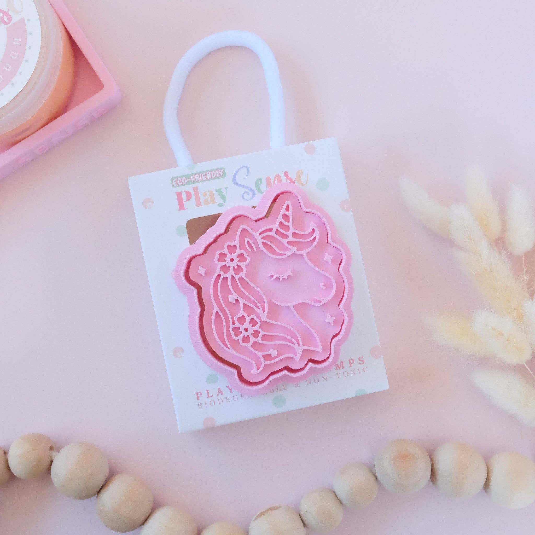 Play Sense - Eco Playdough Stamp | Flower Unicorn