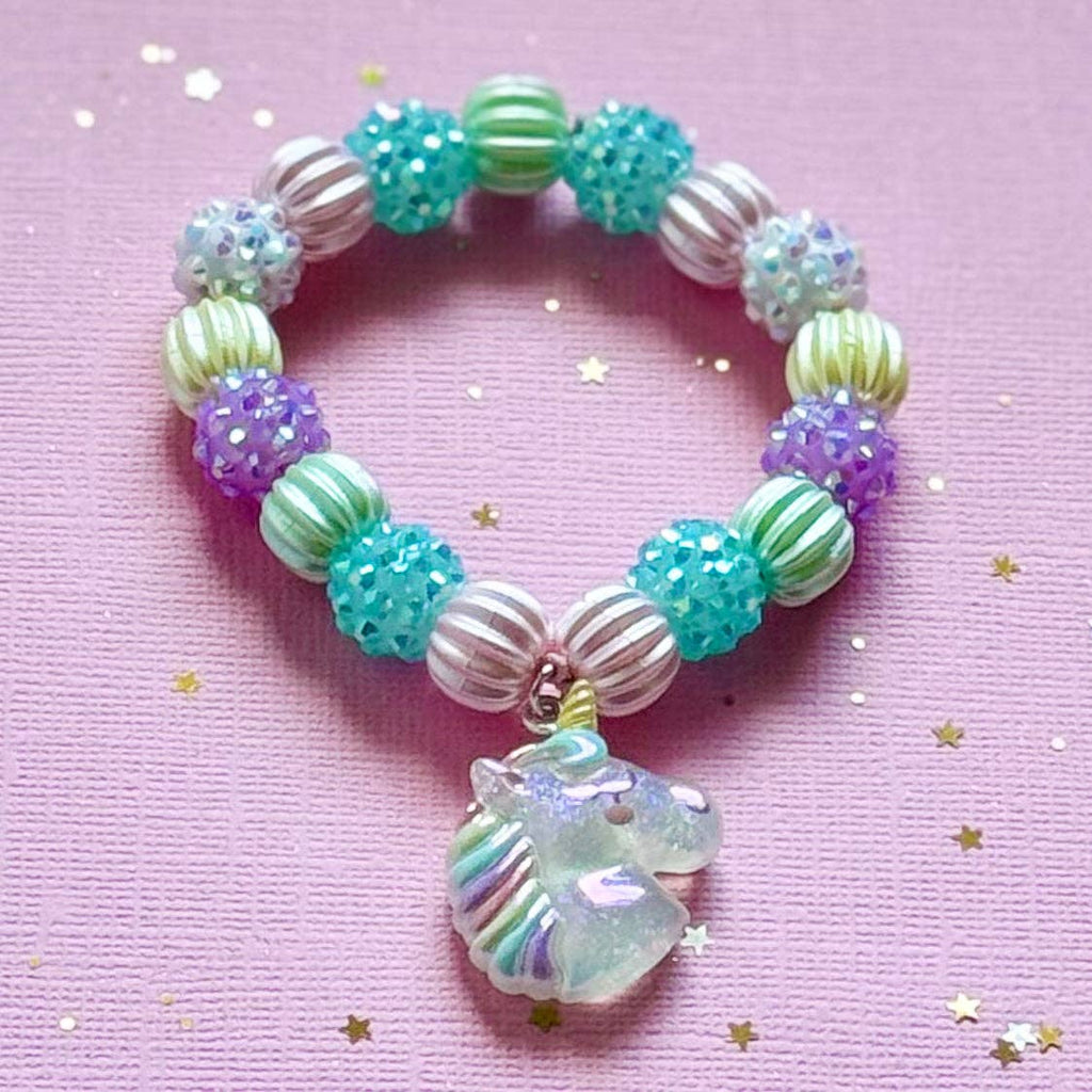 Sweet as Sugar Jewellery Beaded Bracelet Matching Unicorn Necklace