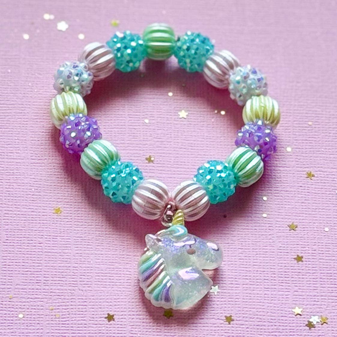 Sweet as Sugar Jewellery Beaded Bracelet Matching Unicorn Necklace