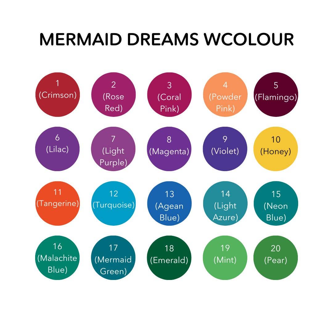 Life of Colour - Watercolour Brush Pens - Mermaid Colours