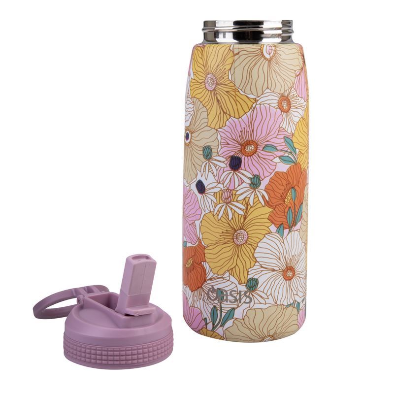 Oasis - Stainless Steel Double Wall Insulated Sport Bottle with Sipper Straw - 780ml