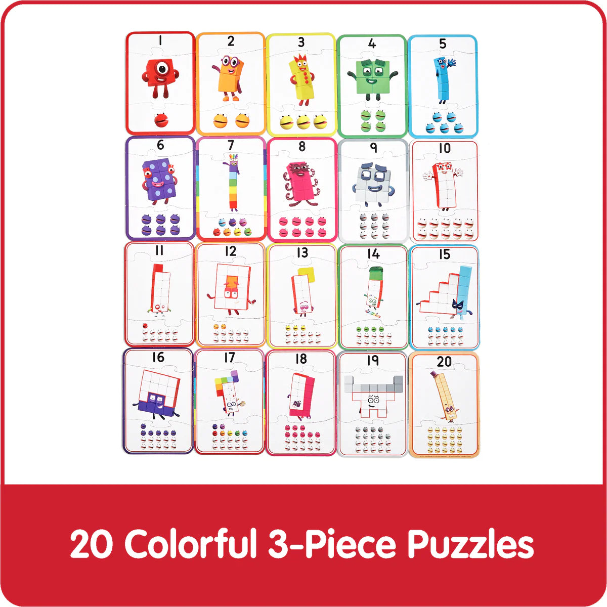 Hand2Mind - Numberblocks Counting Puzzle Set