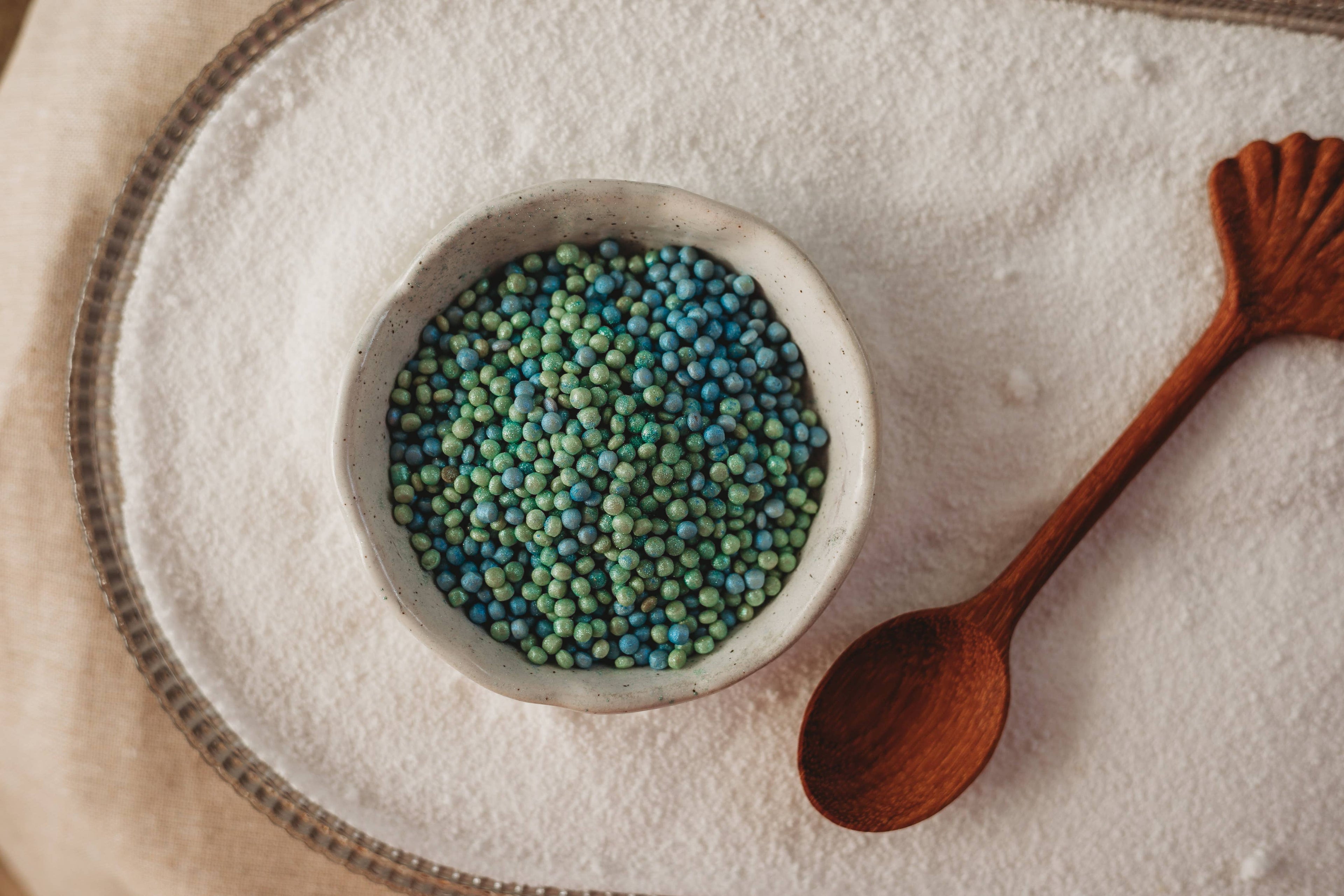 The Saltwater Collective - Seahorse Garden - Green & Blue Pearlescent Drops