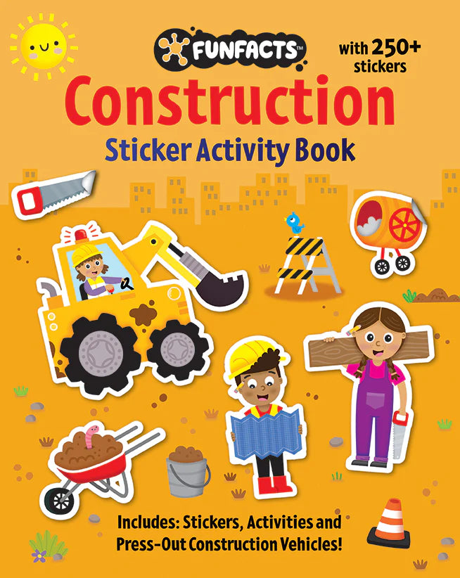 Book | FunFacts - Sticker Activity Book - Construction