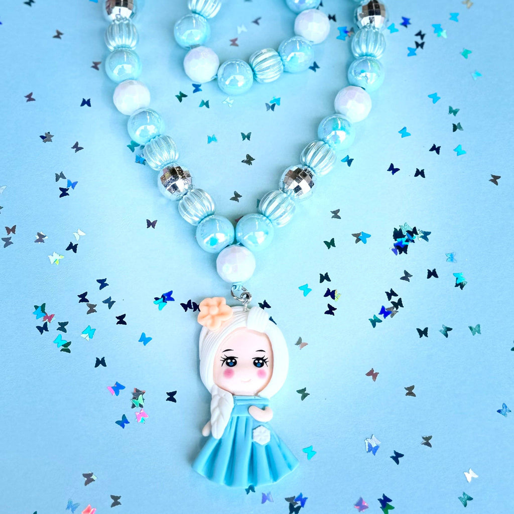 Sweet as Sugar Jewellery Beaded Necklace Blue Princess